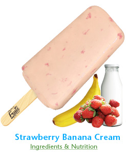 Fruti - strawberry banana cream frozen fruit bar